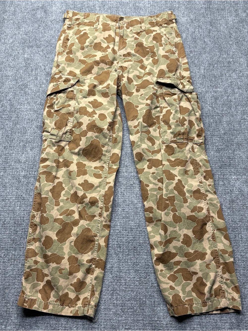 Levis XX Cargo Baggy Pants Mens 31x30 Duck Camo Print 100% Cotton Ripstop Skater